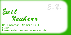 emil neuherr business card